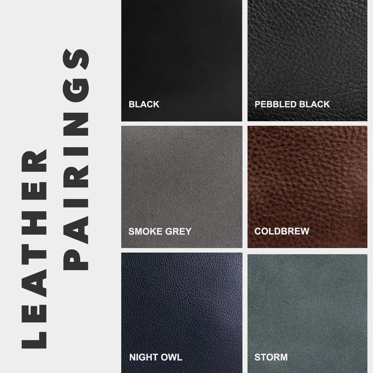 Black | Leather pairing information