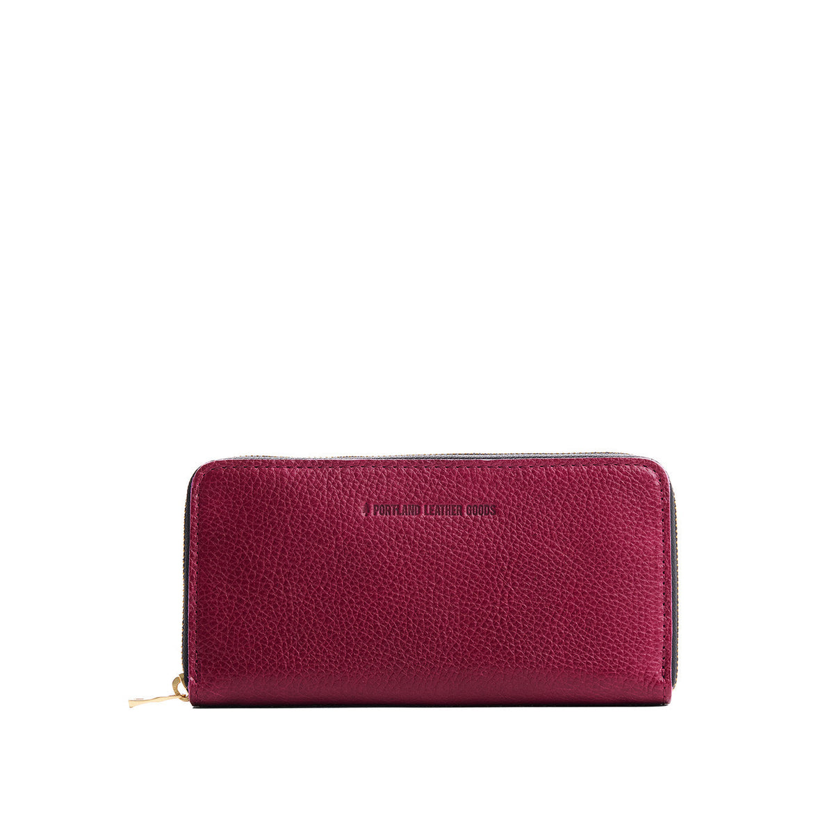 Orchid | Large accordion leather wallet with zipper and PLG logo