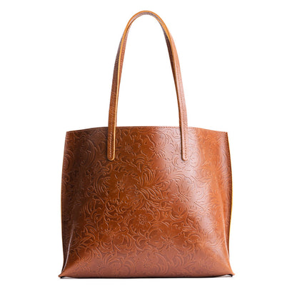Meadow*Large | Leather tote bag with interior snap key loop