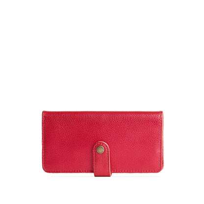 Reba Red | Leather wallet with snap closure