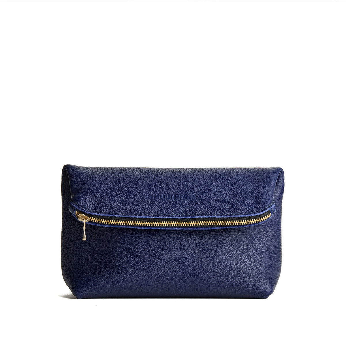 Cobalt | Closed folded zipper pouch