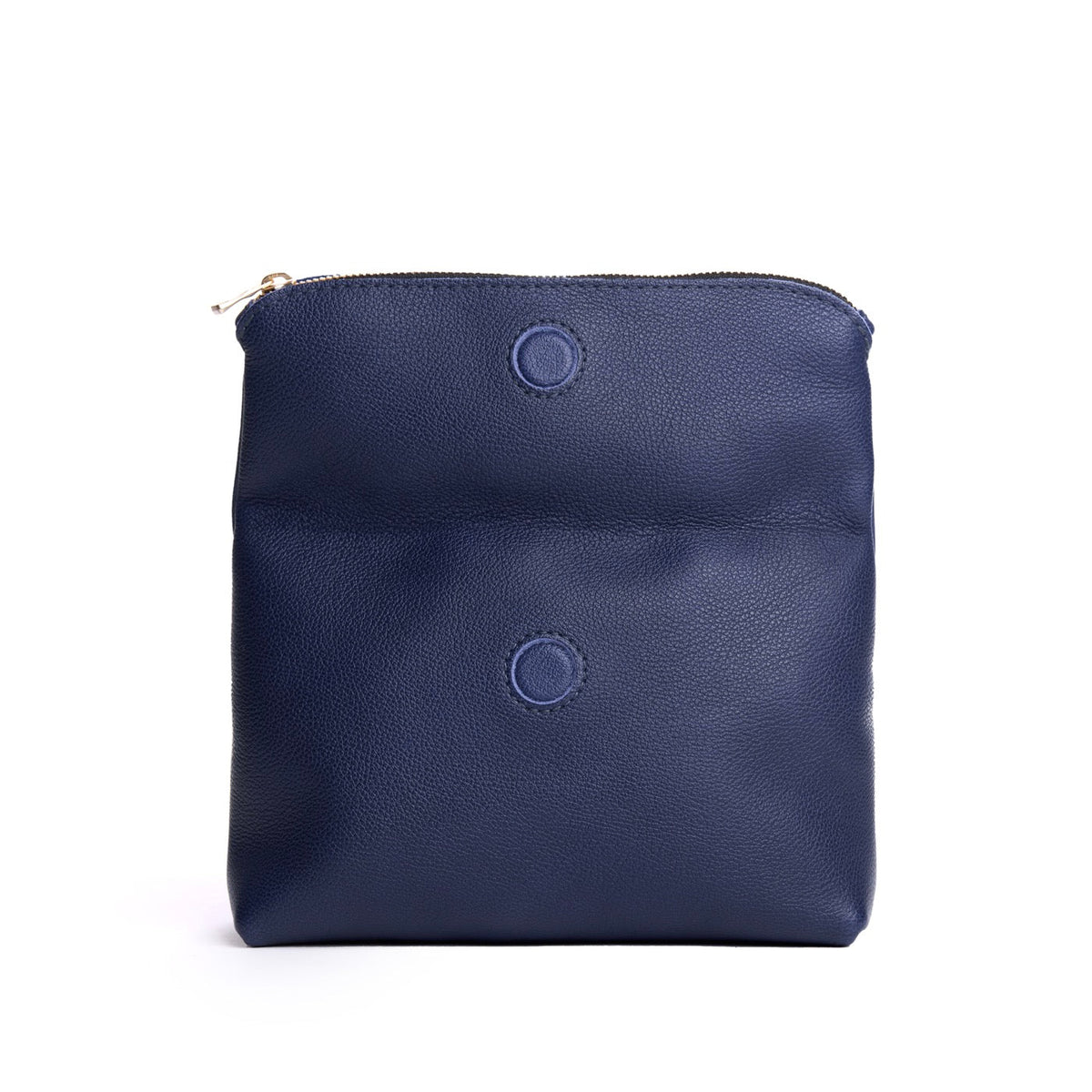 Cobalt | Open folded zipper pouch