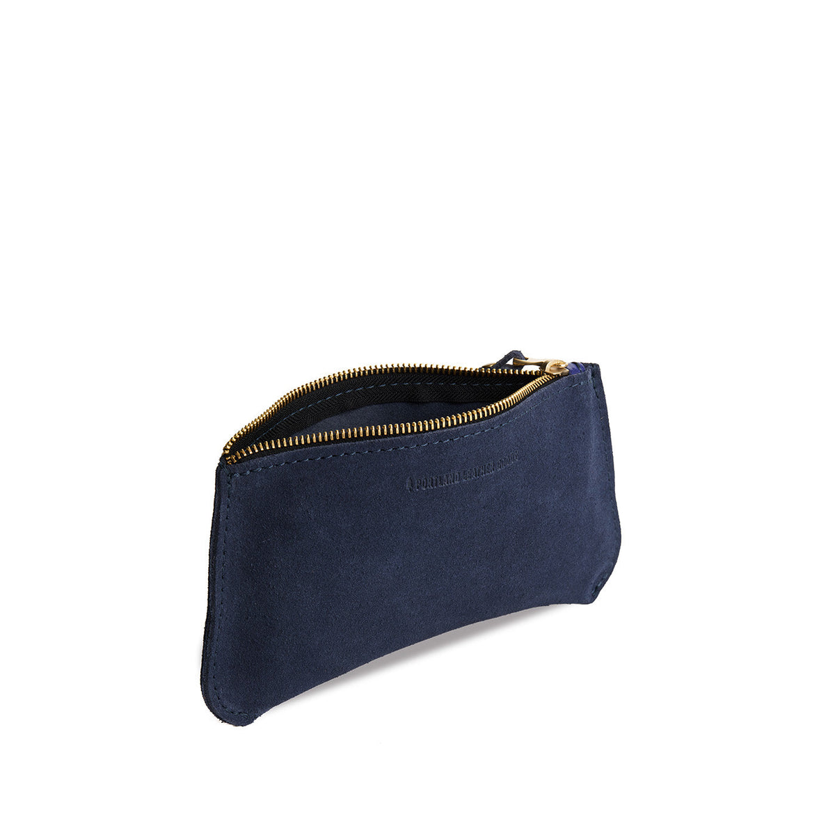 Alaska Blue*Large | Small pouch with a top zipper and unique curved bottom