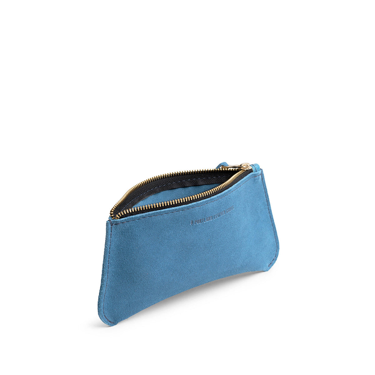 Mariner Blue*Large | Small pouch with a top zipper and unique curved bottom