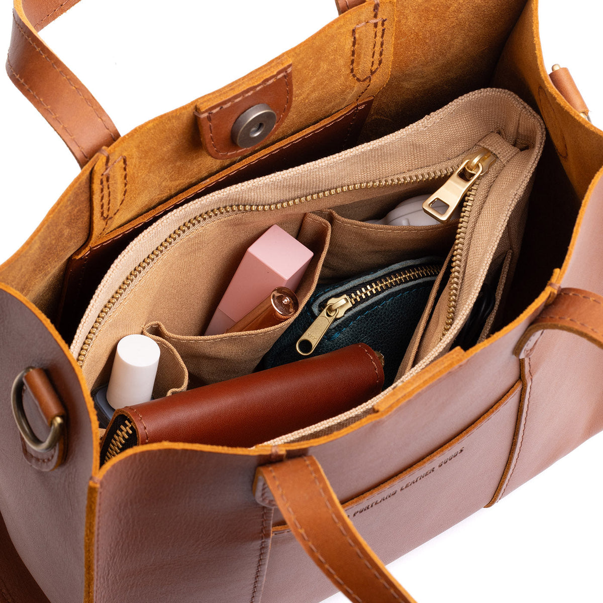 ANY*Zipper*Small | Small Canvas Organizer inside a Mini Crossbody Tote