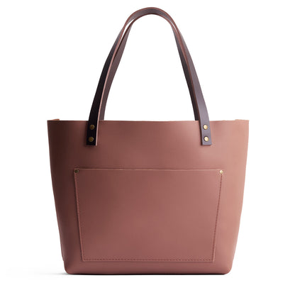 Sunkissed*Classic | Large leather tote bag with sturdy bridle handles and front pocket