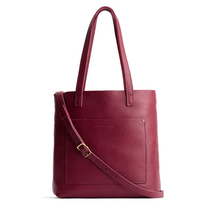 Rhubarb*Classic | Medium Tote with dual shoulder straps and crossbody strap