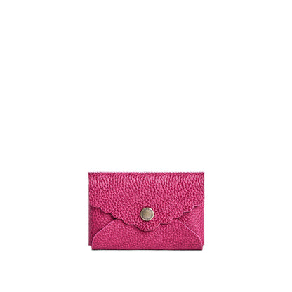 Cosmo | Leather card wallet with scalloped edge