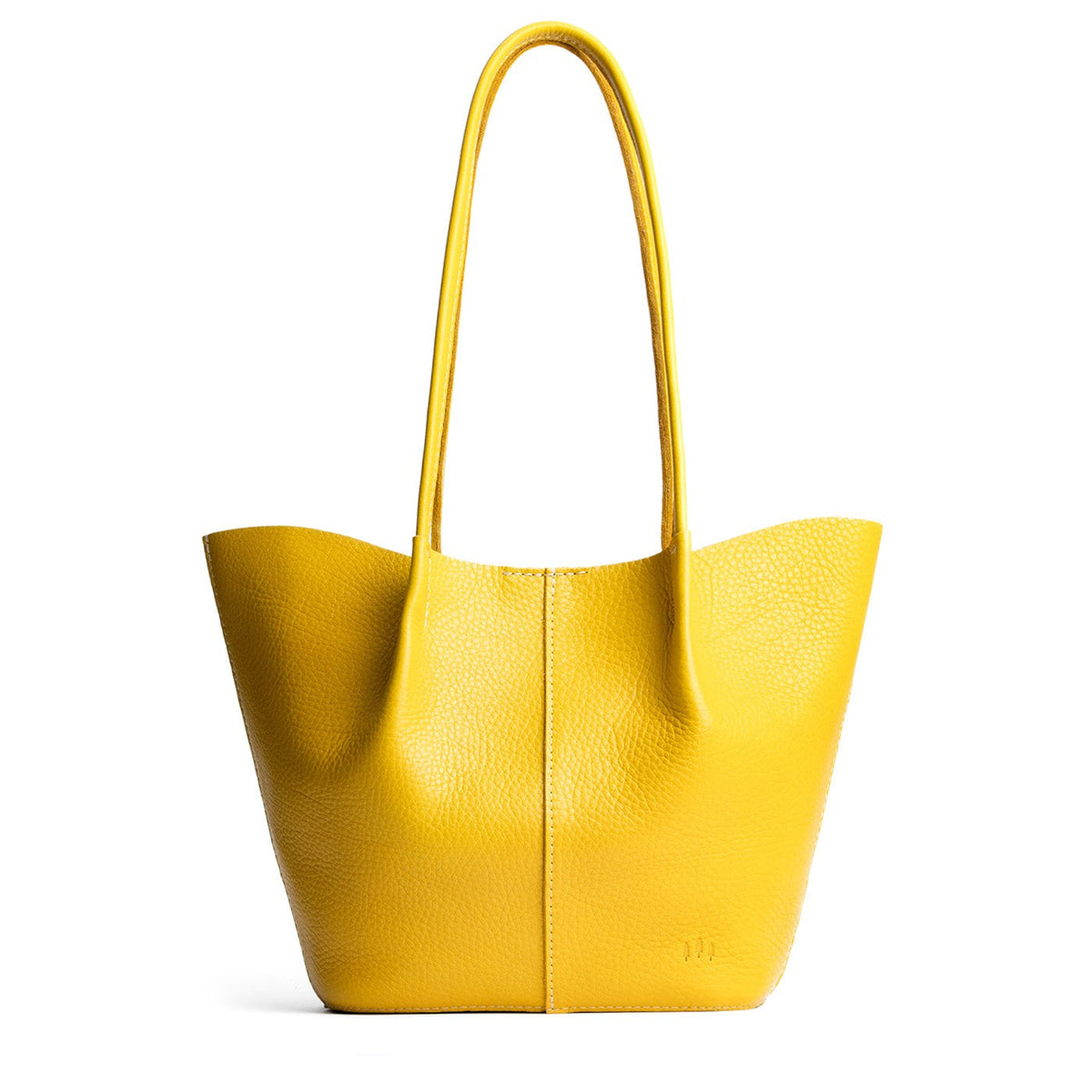 Naples*Large | Wide bucket shaped tote bag with matching leather handles