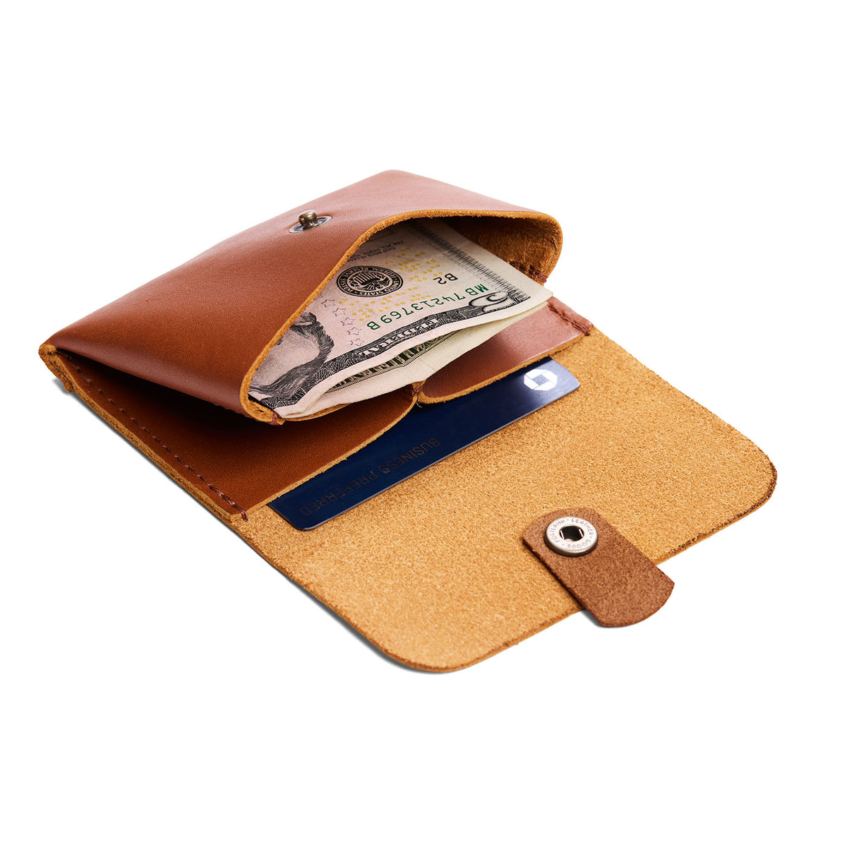 Honey | Envelope snap wallet with contrast pull tab