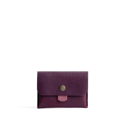 Plum | Envelope snap wallet with contrast pull tab