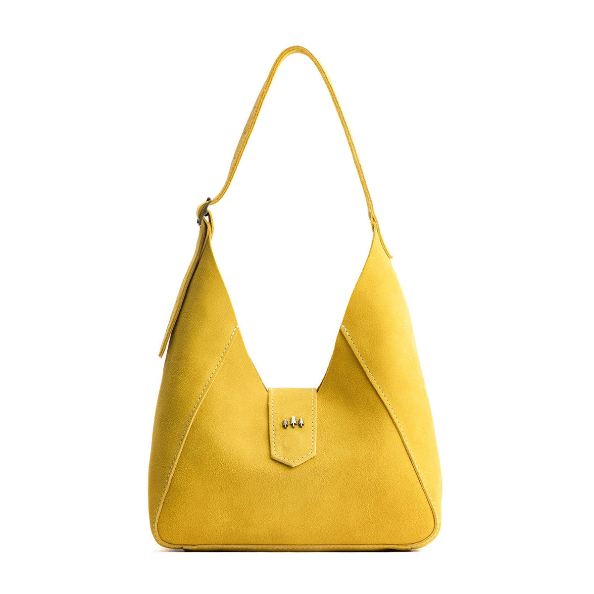 Hello Yellow | Structured hobo shoulder bag with adjustable strap and magnetic closure