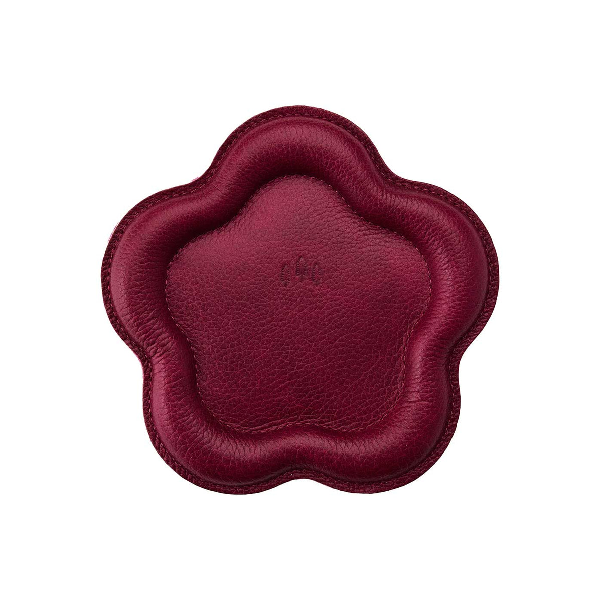 Orchid | Floral shaped leather tray with stuffed edges