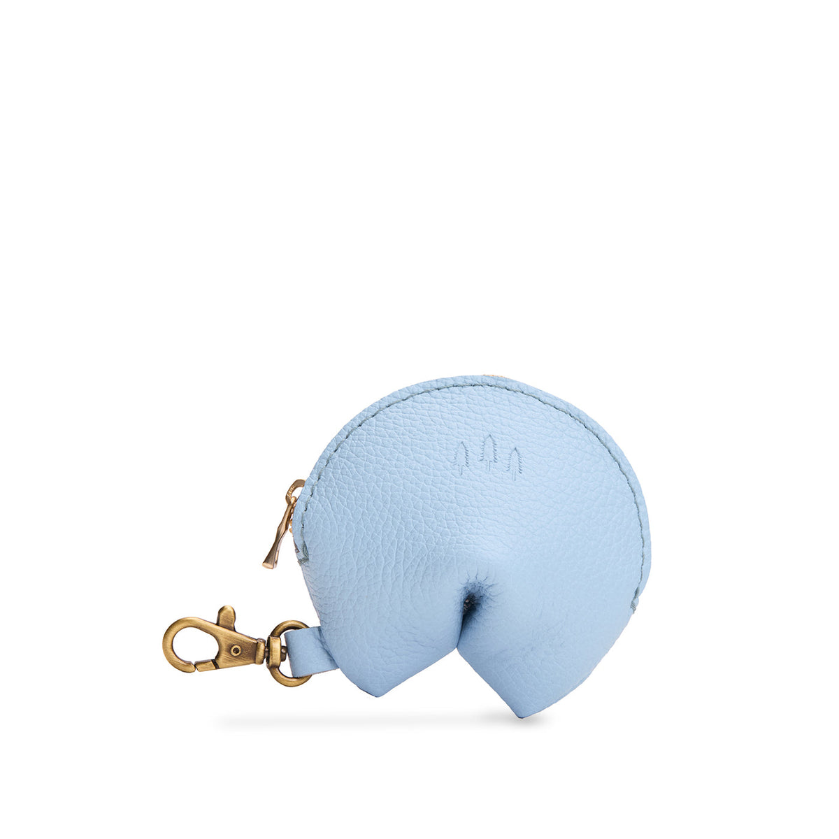 Skyway | Leather fortune cookie shaped keychain pouch