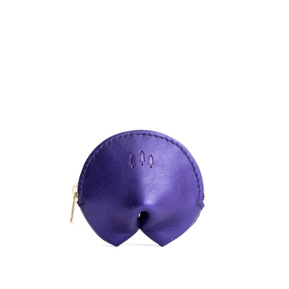 Amethyst | Leather fortune cookie shaped pouch