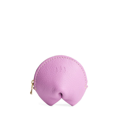 Calla Lily | Leather fortune cookie shaped pouch