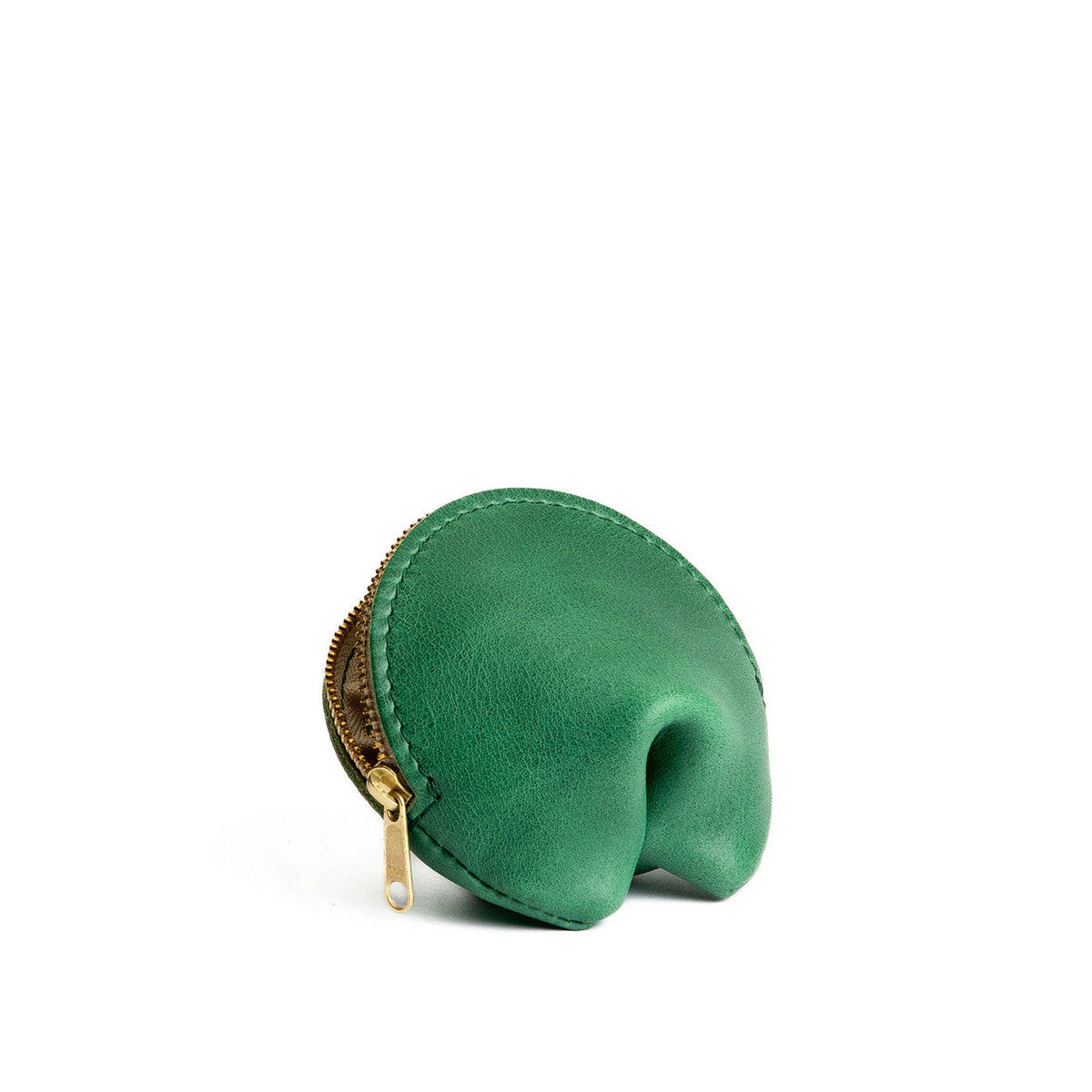 Cowboy Mint | Leather fortune cookie shaped pouch