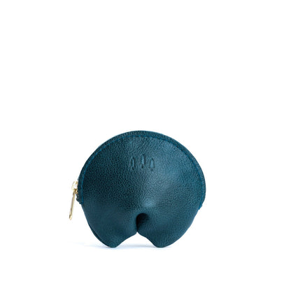 Lagoon | Leather fortune cookie shaped pouch