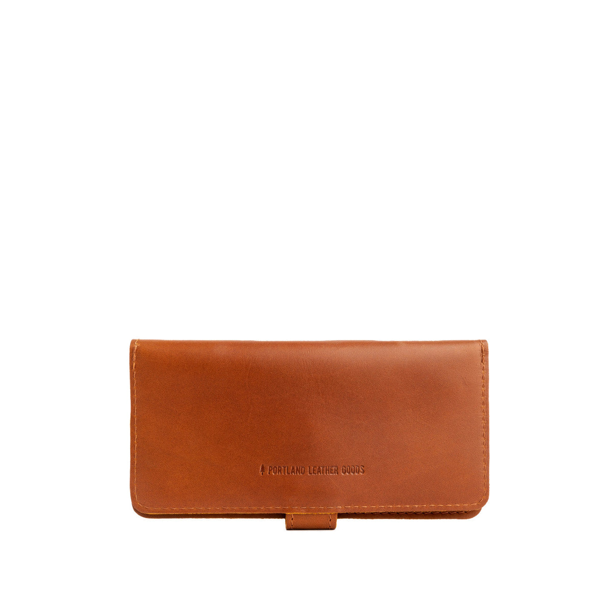 Honey | Back of closed leather wallet