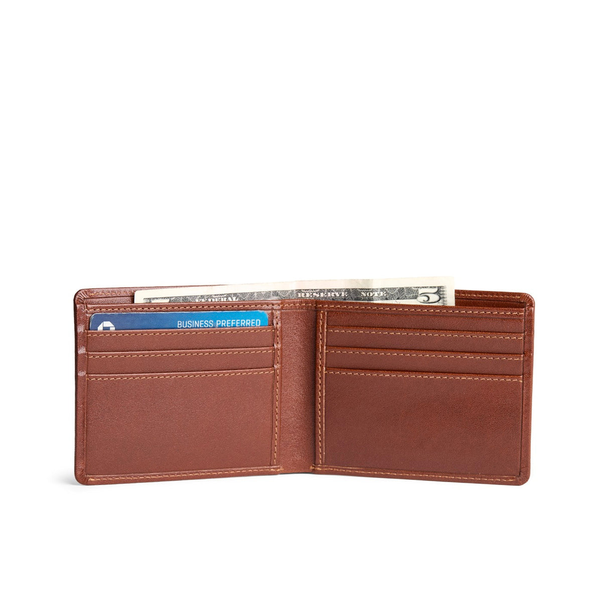 Saddlestone | Bifold leather wallet with clean profile and minimalistic stitching details