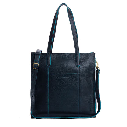 Boreal*North/South | Structured large tote bag with overlapping panels and crossbody strap