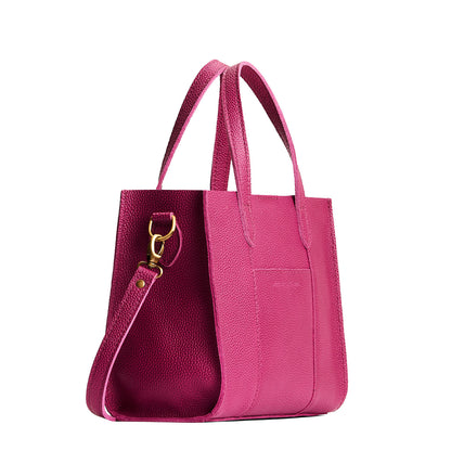 Cosmo | Structured mid-size tote bag with overlapping panels and crossbody strap