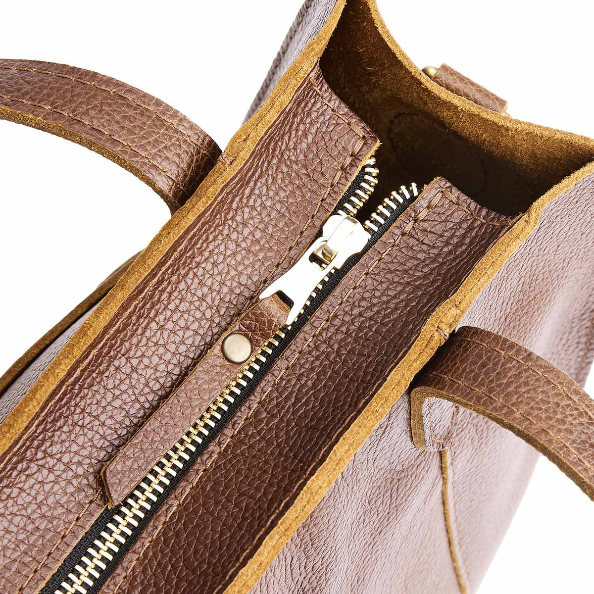 Asheville*Zipper | Structured mid-size tote bag with overlapping panels and crossbody strap