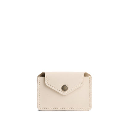 Bone | Small leather wallet with snap closure
