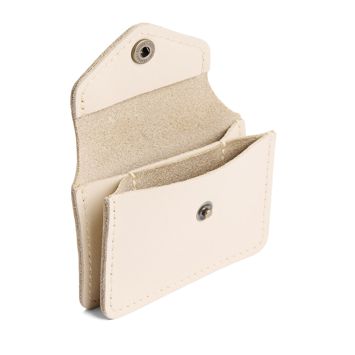 Bone*Classic | Small leather wallet with snap closure