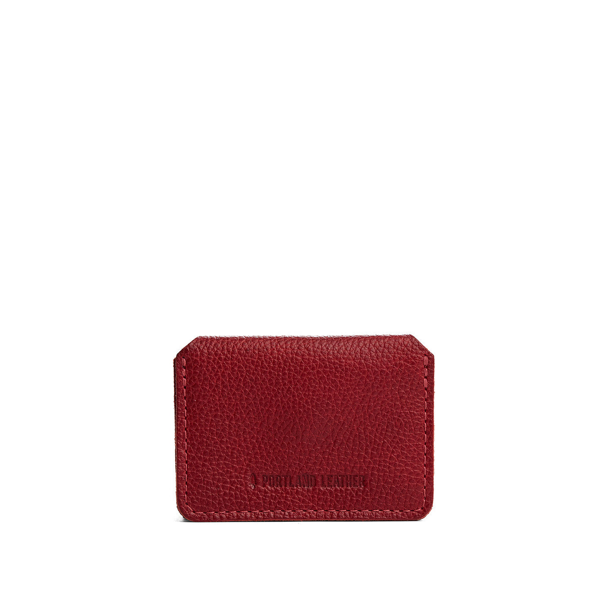 Chili Red | Small leather wallet with snap closure