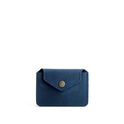 Deep Water | Small leather wallet with snap closure