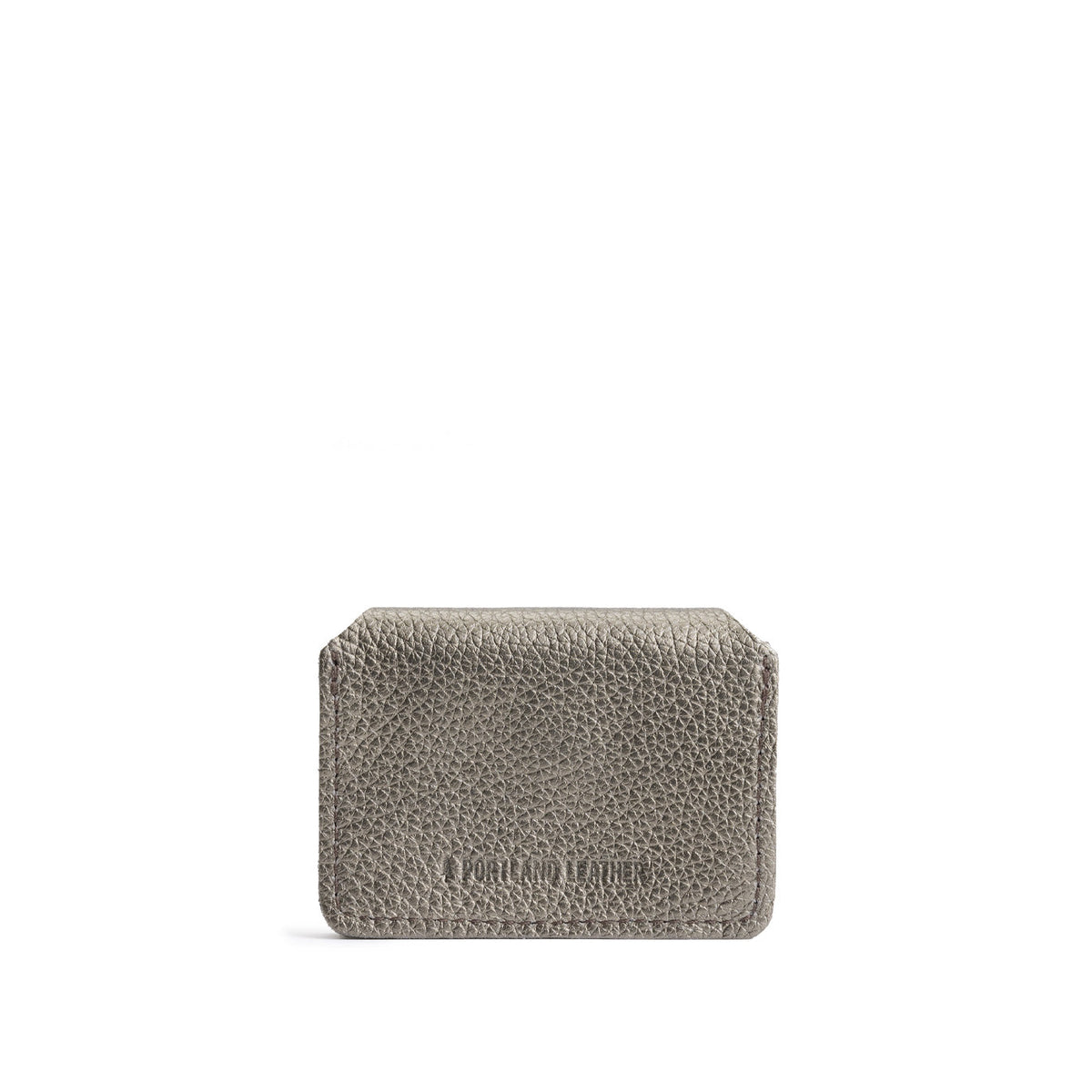Stardust | Backside of small leather wallet with debossed PLG logo