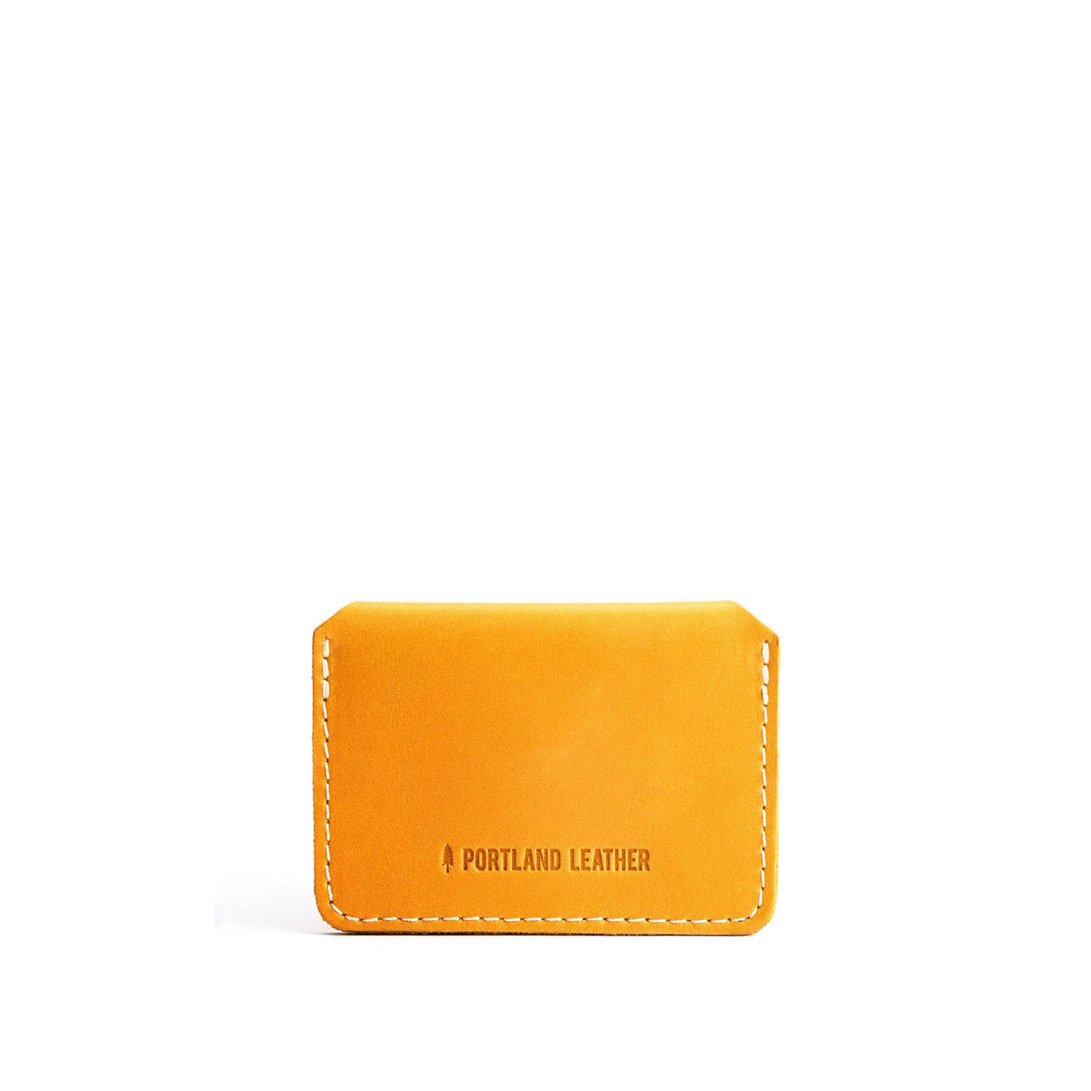 Sunflower | Small leather wallet with snap closure
