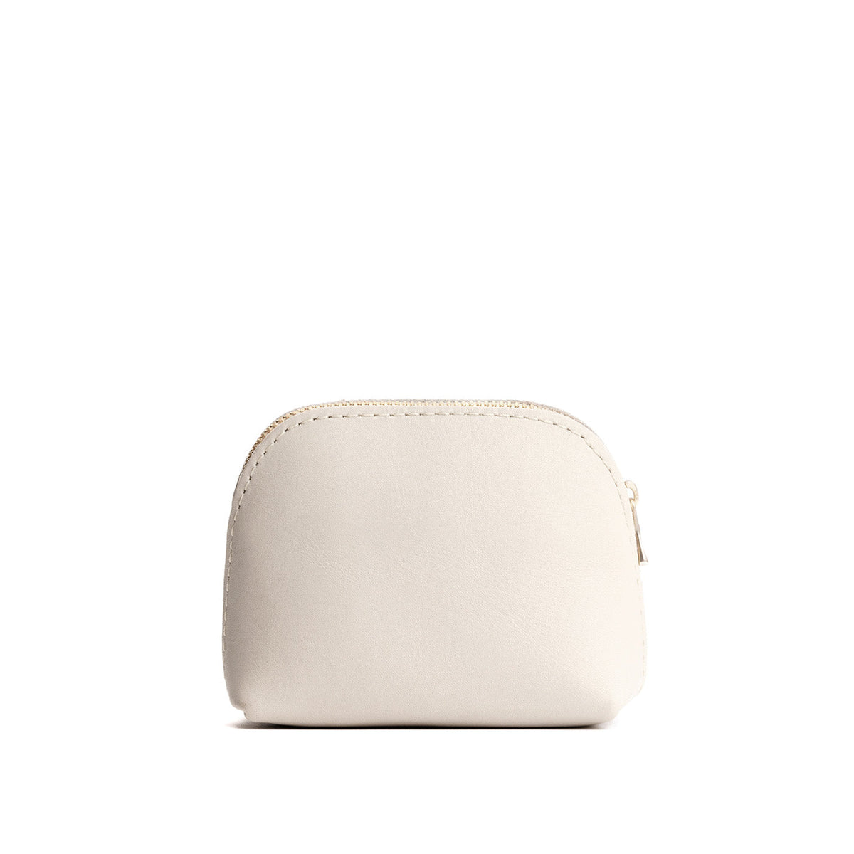 Bone*Mini | Compact leather pouch with top zipper