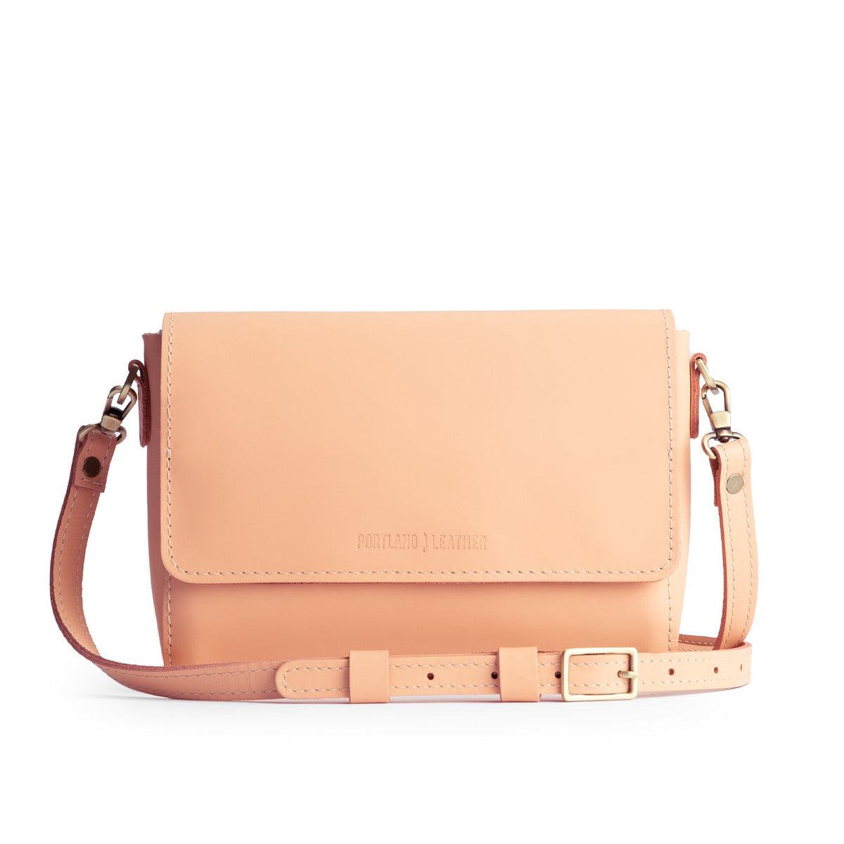 Mamey*Medium | Leather Crossbody Bag with Magnetic Messenger Bag Closure