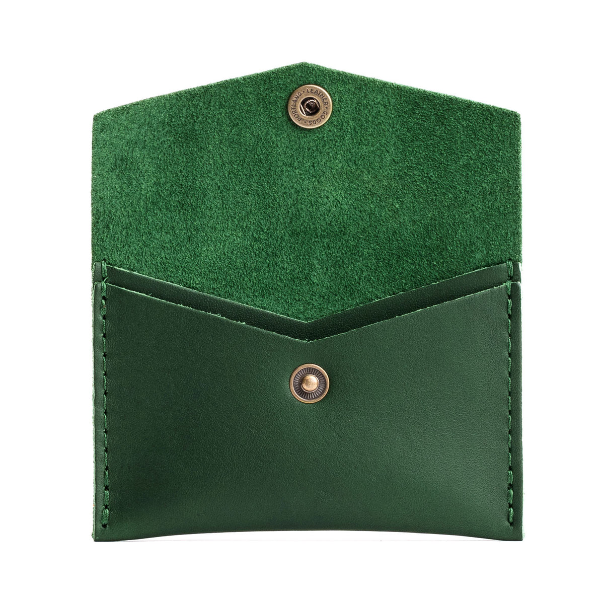 Aruba | Small leather card wallet with snap closure