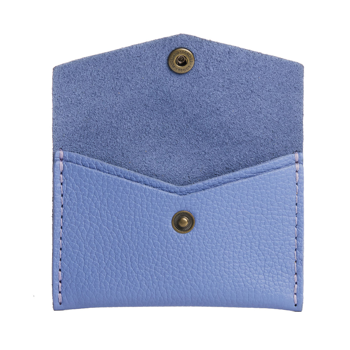 Aster | Small leather envelope card wallet with snap closure