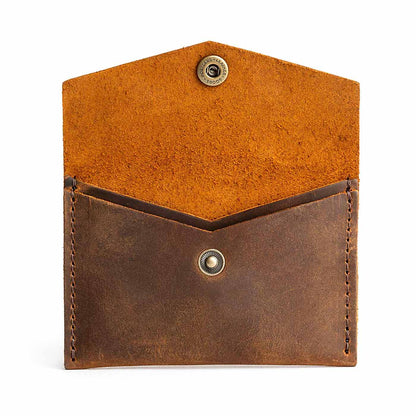 Canyon | Small leather card wallet with snap closure