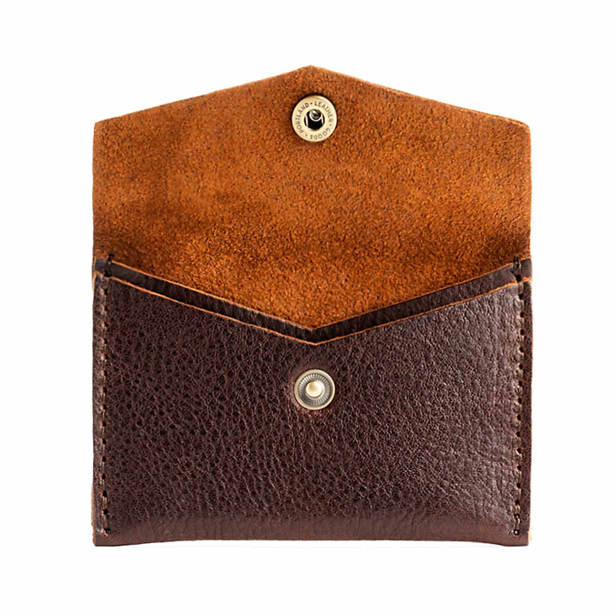 Coldbrew | Small leather card wallet with snap closure