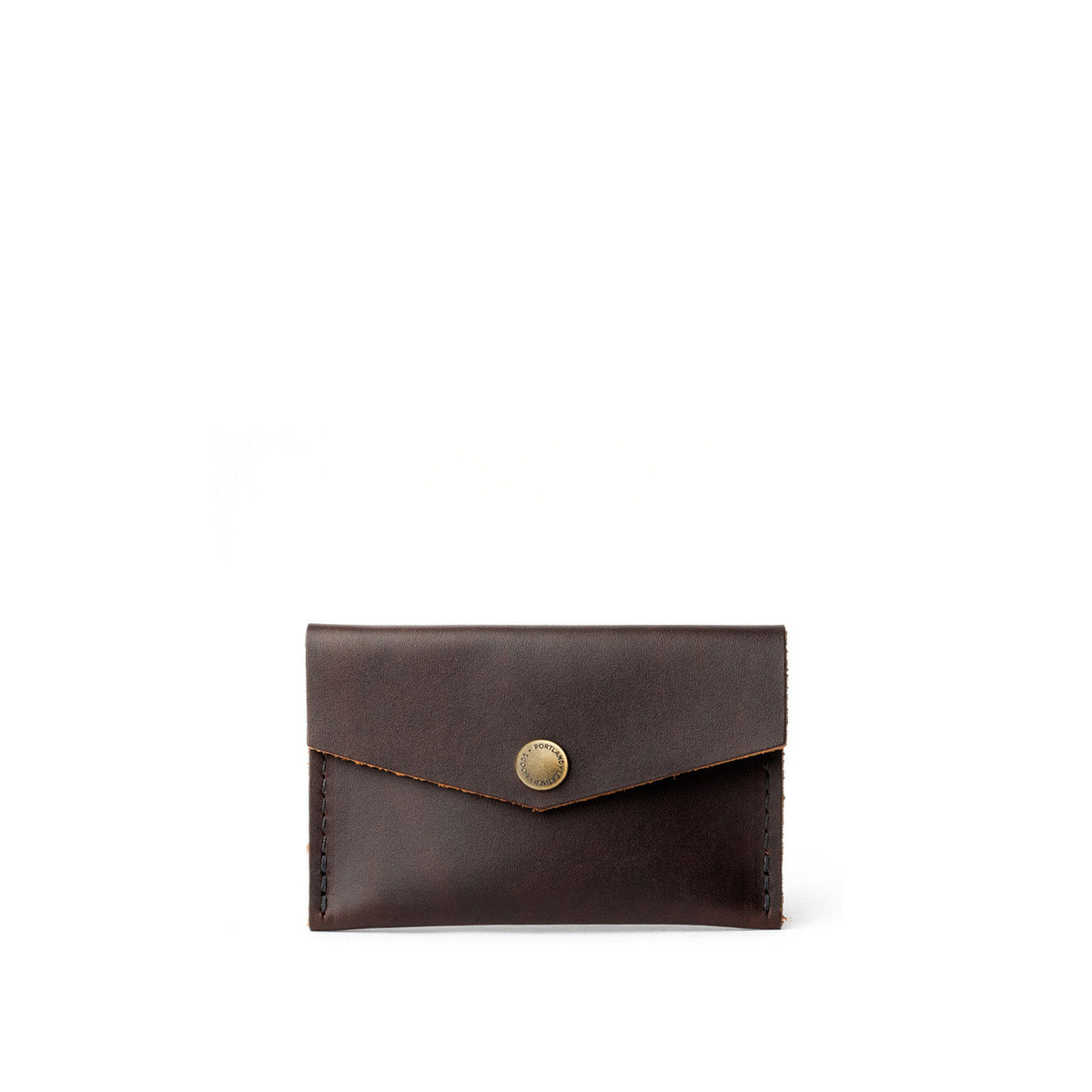 Grizzly | Small leather envelope card wallet with snap closure