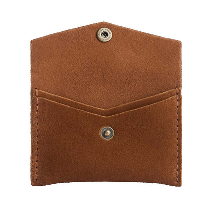 Jackson | Small leather envelope card wallet with snap closure