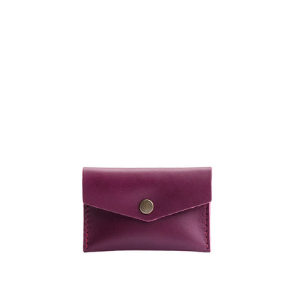 Lollipop | Small leather envelope card wallet with snap closure