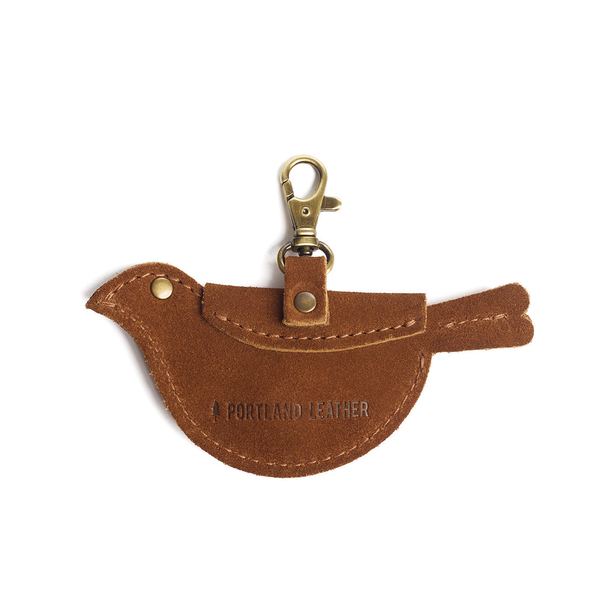 Jackson | Bird shaped pouch with button closure and lobster clasp