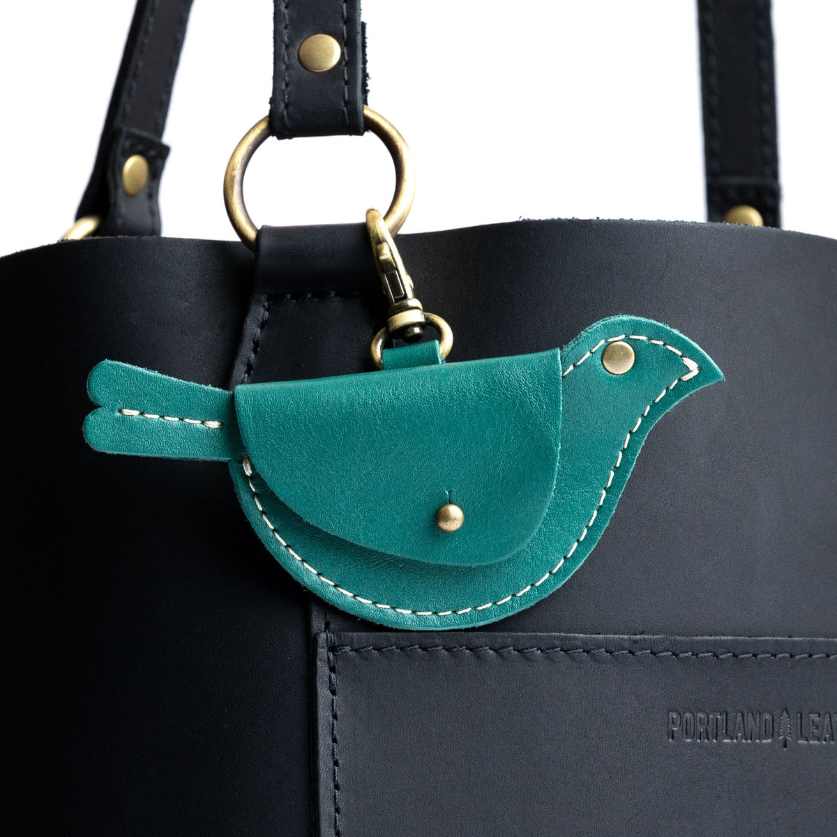 All Color: Peacock | Bird shaped pouch with button closure and lobster clasp