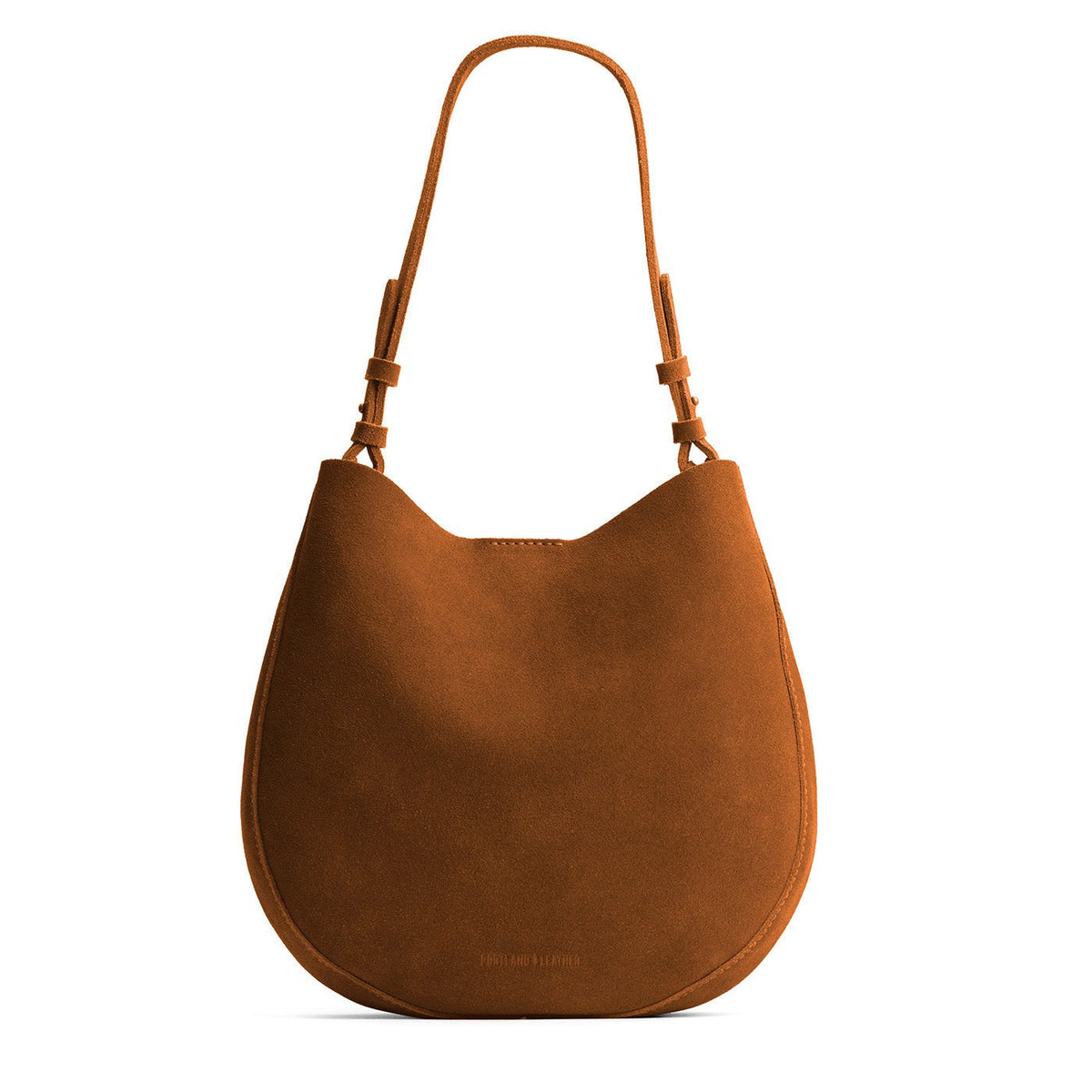 Jackson*Large | Rounded shoulder bag with adjustable strap on a white background