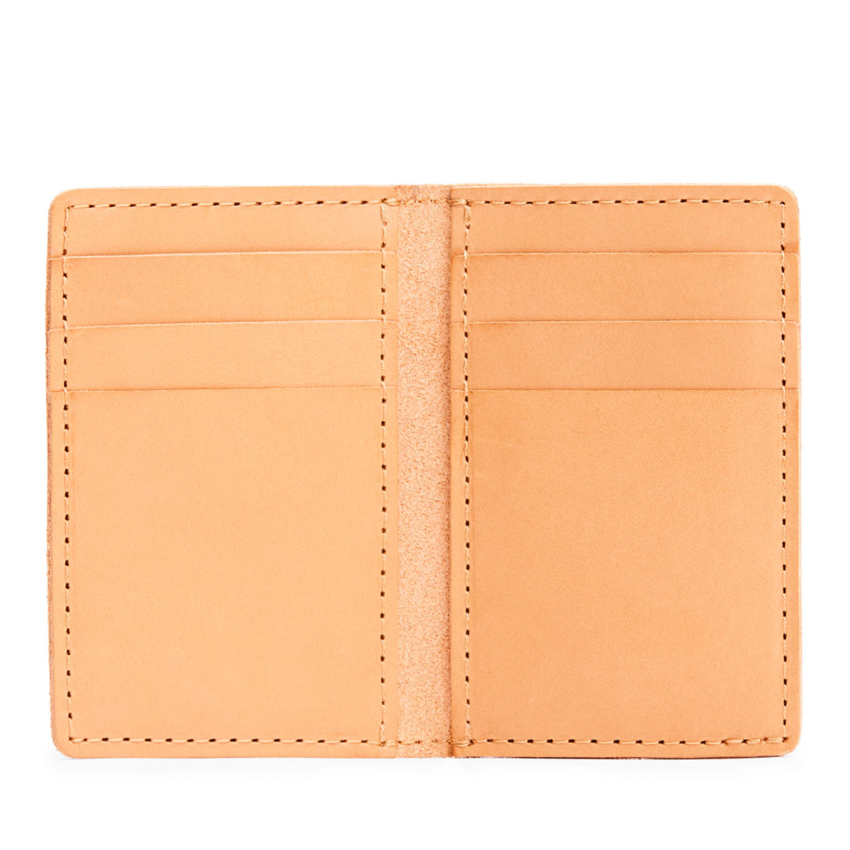 Vertical cardholder with six card slots on a white background
