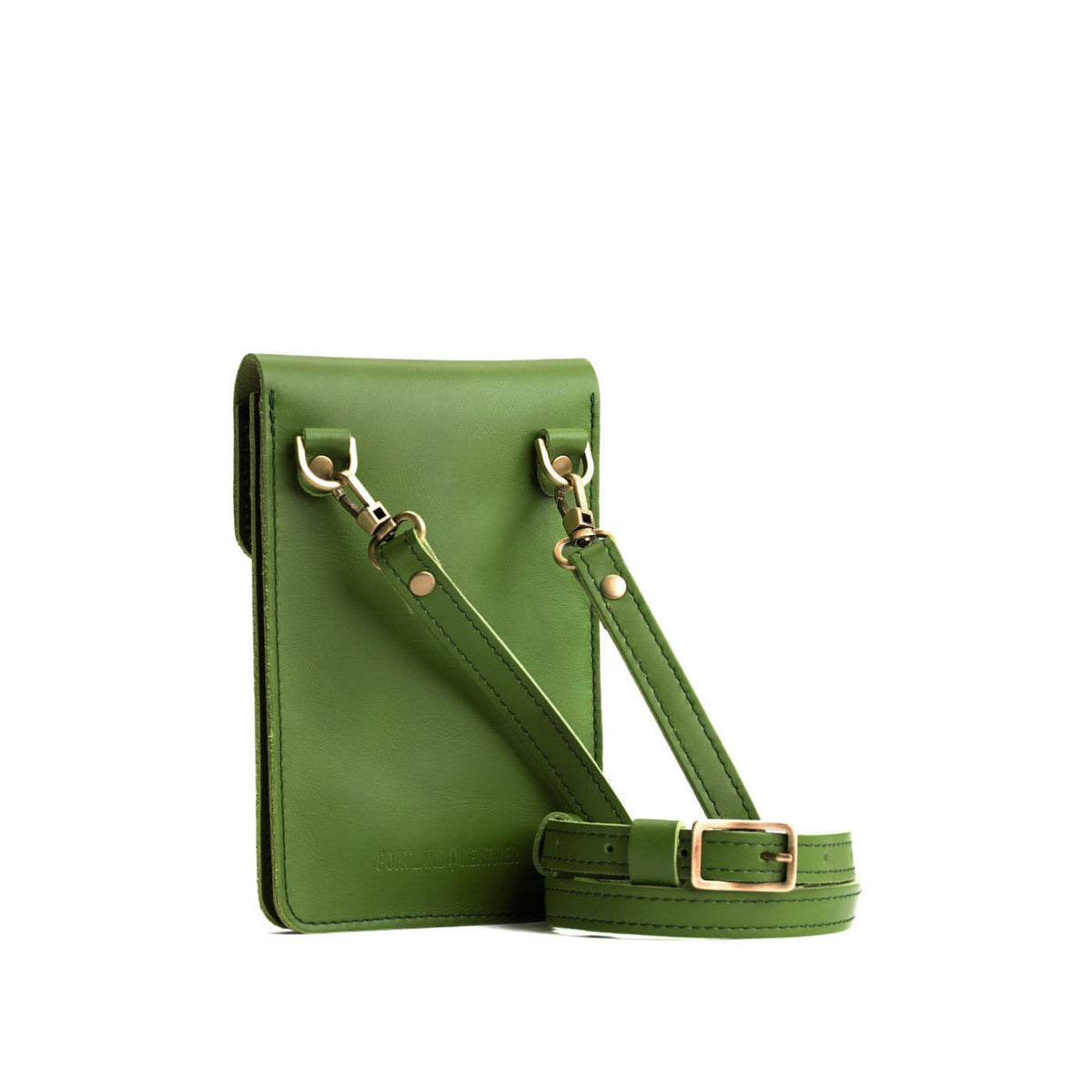 Green Apple | Slim, phone-shaped crossbody purse with magnetic closure