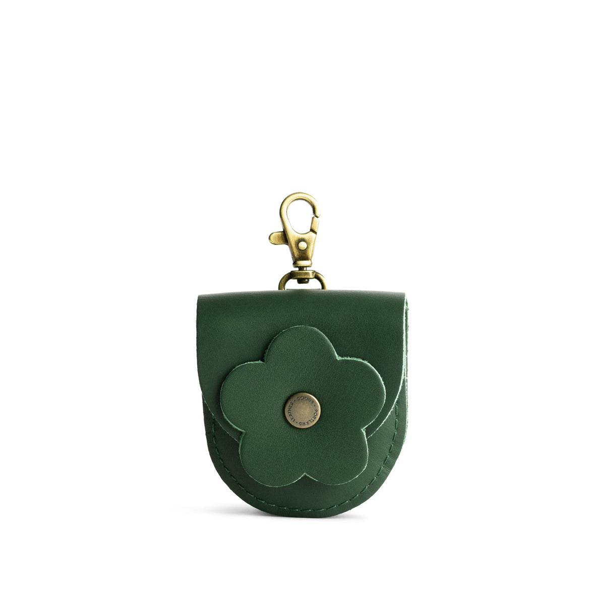 Aruba | U shaped pouch with leather flower applique