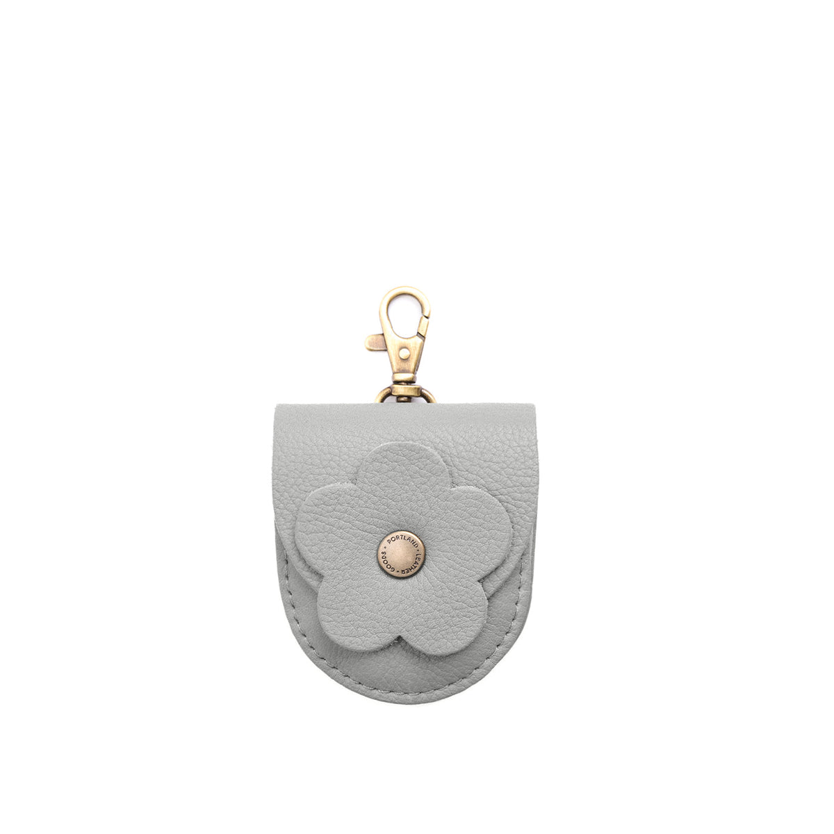 Nimbus | U shaped pouch with leather flower applique