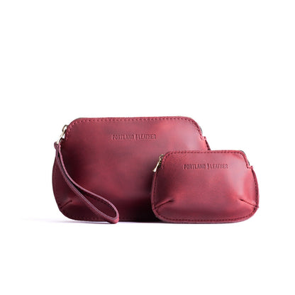 Anemone | Small and large pouch with top zipper and curved edges